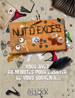 Escape game Nuit d'excès chez Mystery O'clock à Brest Escape game Nuit d'excès chez Mystery O'clock à Brest