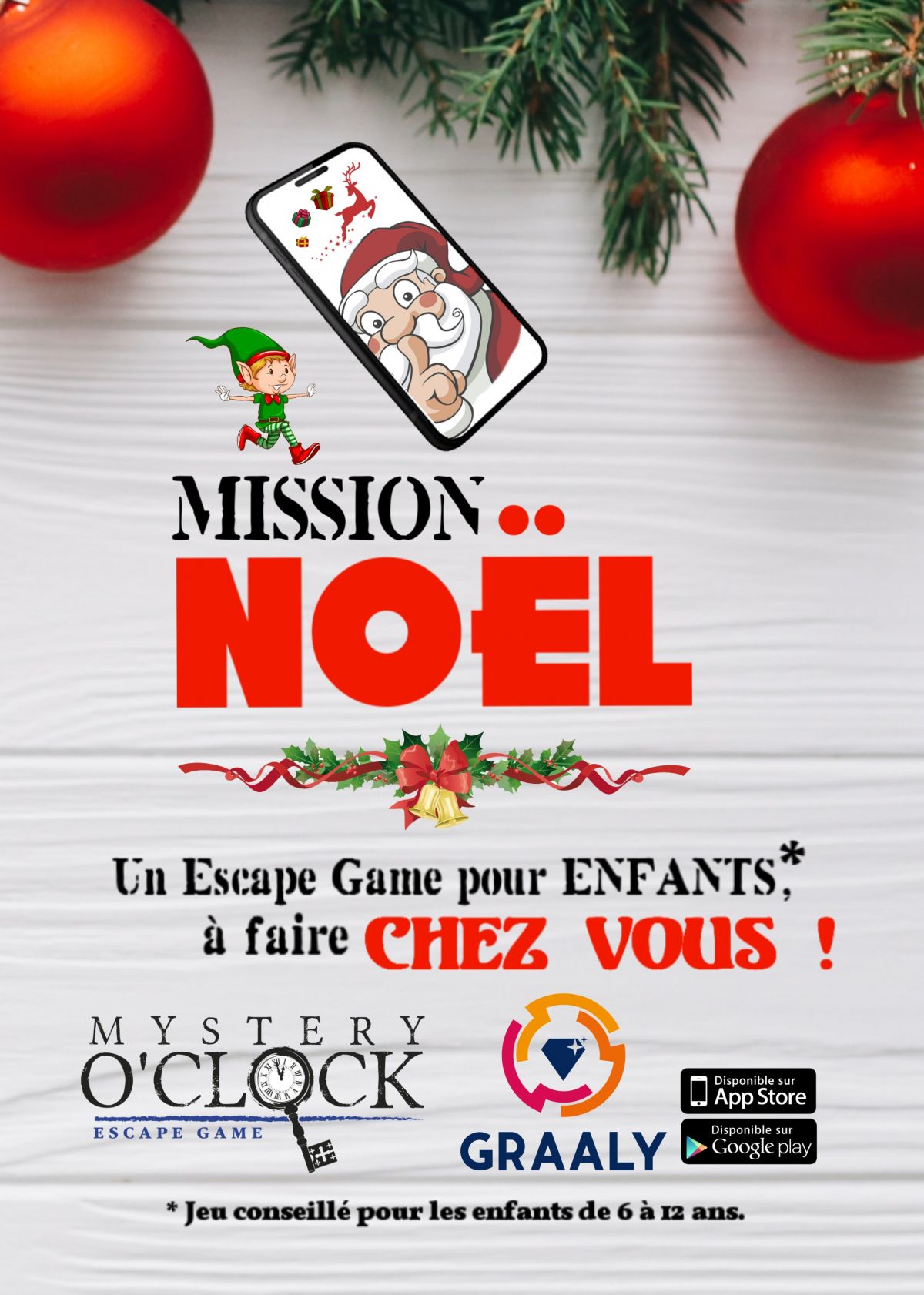 Mission Noël : escape game à la maison par Mystery O'Clock Brest Mission Noël : escape game à la maison par Mystery O'Clock Brest